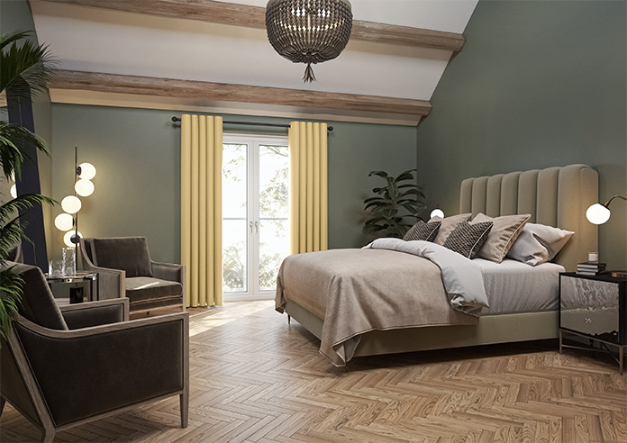 Akoya Faux Silk, Lustre Old Gold - Made to Measure Curtains - Image 8